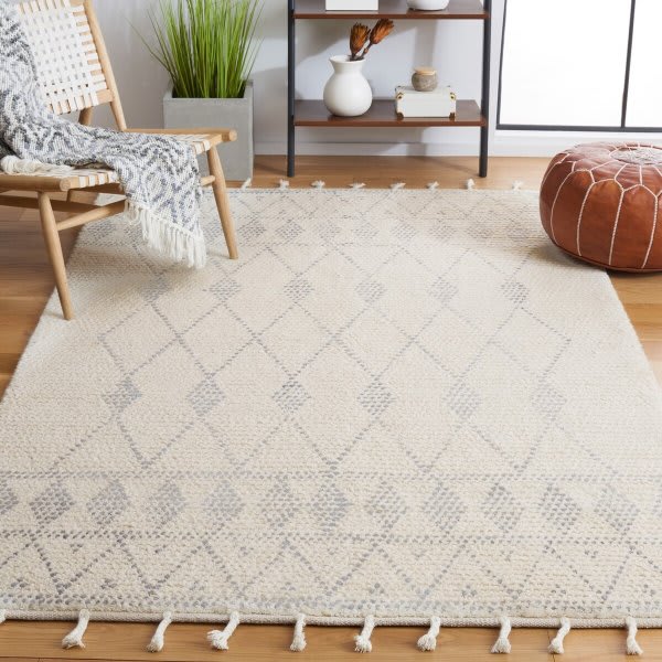 IVORY & GREY KILIM DHURRIE CUSTOM MADE