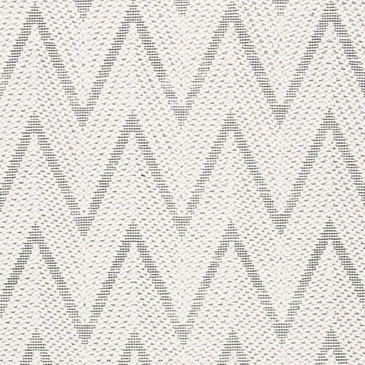 IVORY AND BLACK CHEVRON KILIM DHURRIE