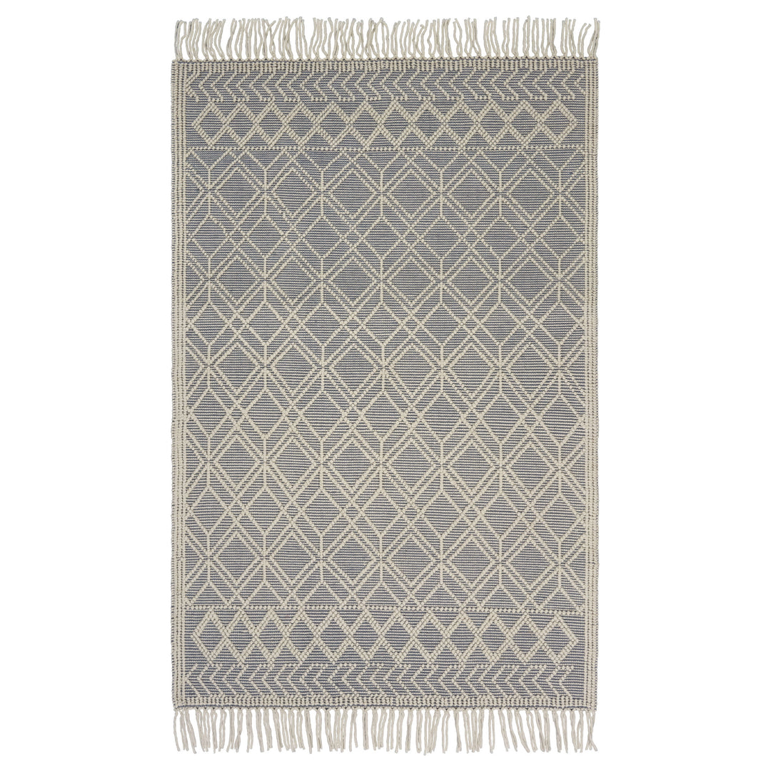 IVORY AND GREY KILIM DHURRIE CUSTOM MADE