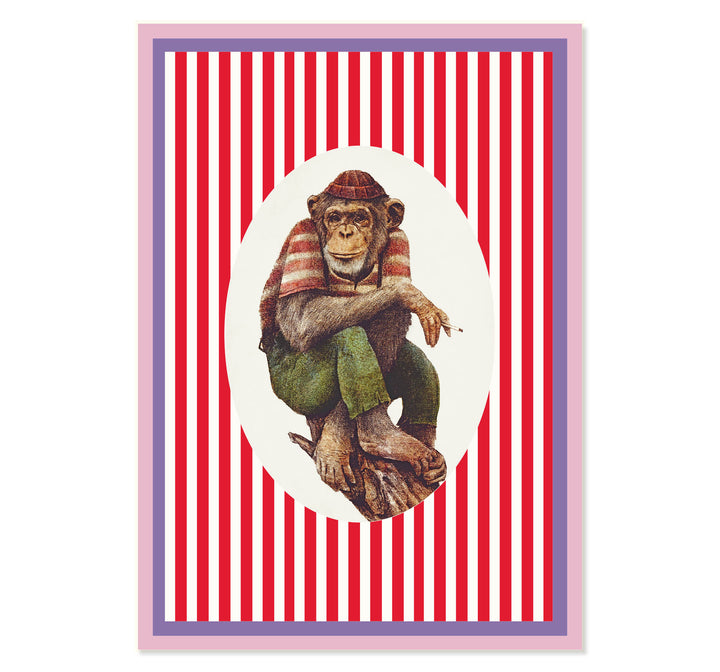 Cheeky Charlie the Chimp Art Print