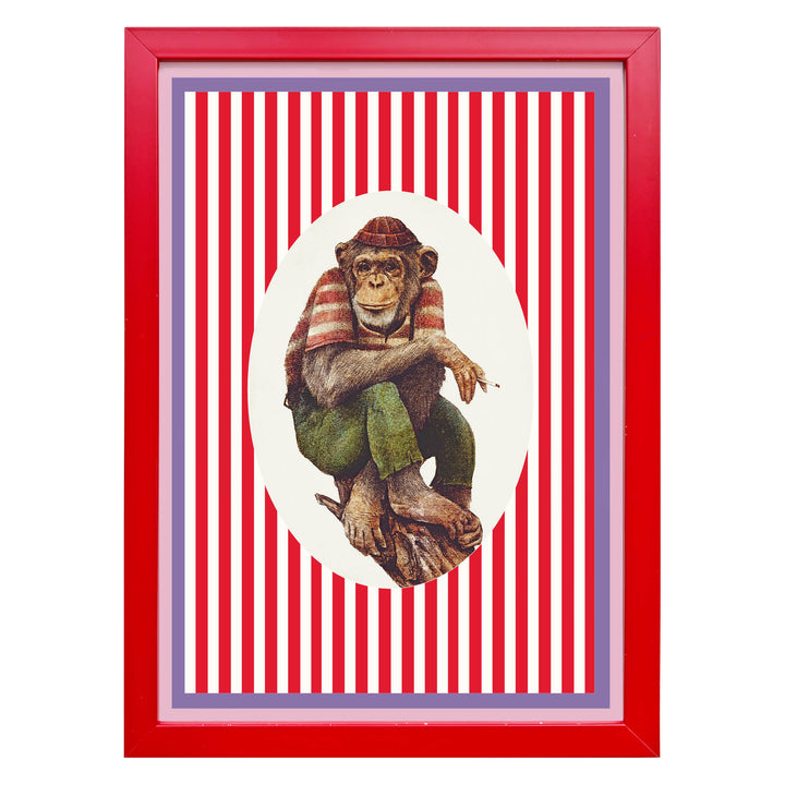 Cheeky Charlie the Chimp Art Print