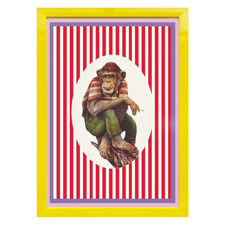 Cheeky Charlie the Chimp Art Print