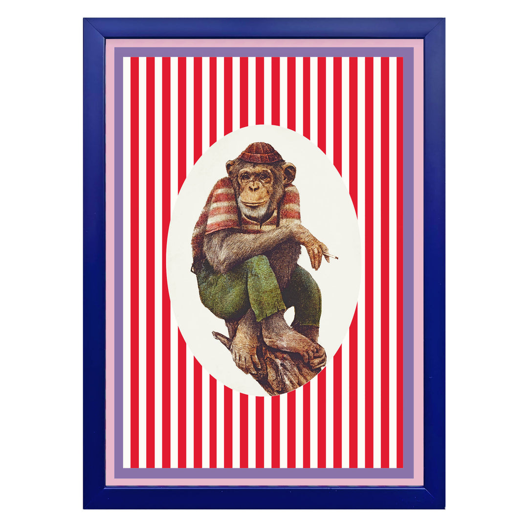 Cheeky Charlie the Chimp Art Print