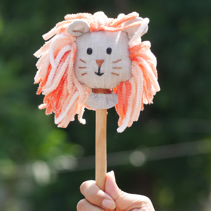 Lion on stick