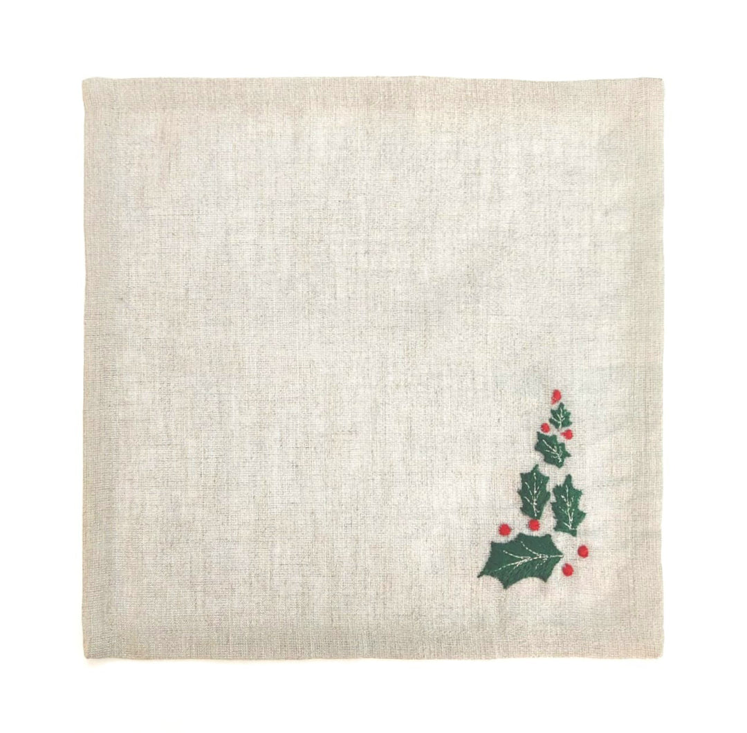 Christmas Cocktail Napkins - Holly Leaf