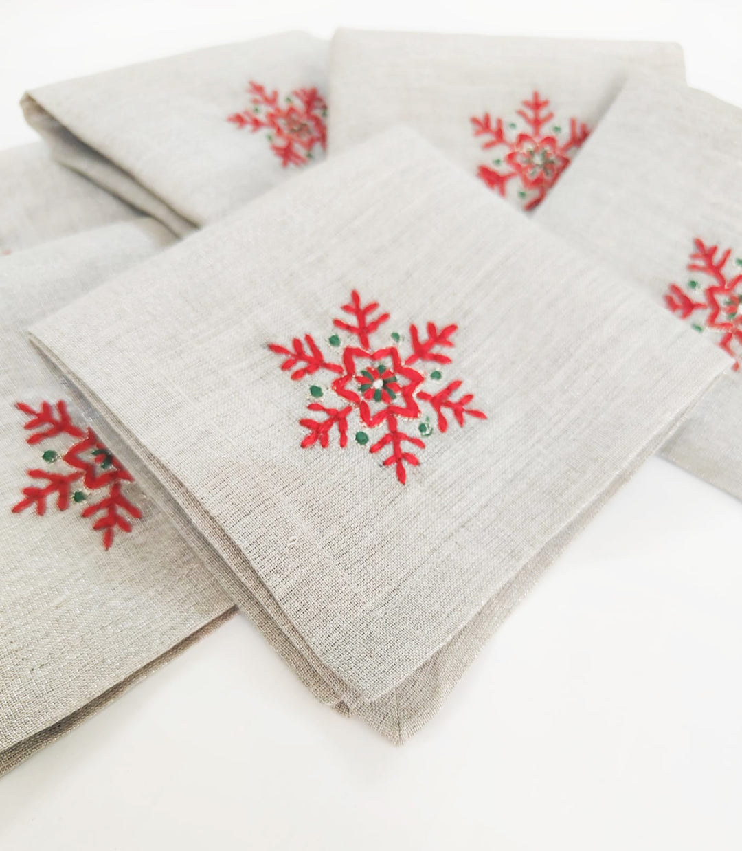 Christmas Cocktail Napkins - Snowflakes