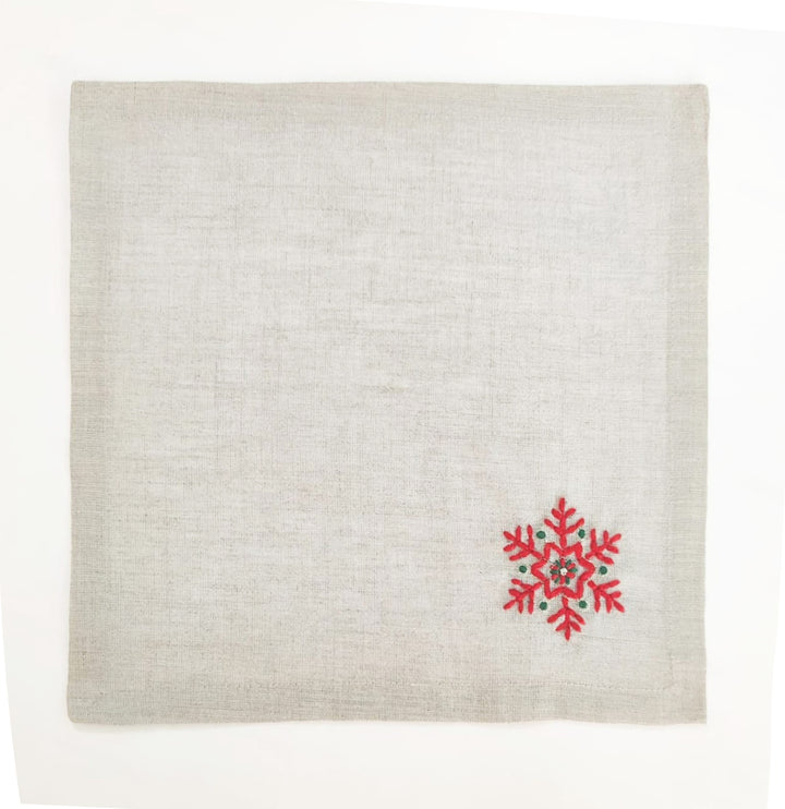 Christmas Cocktail Napkins - Snowflakes