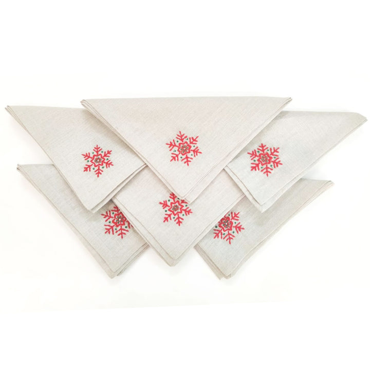 Christmas Dinner Napkins - Snowflakes