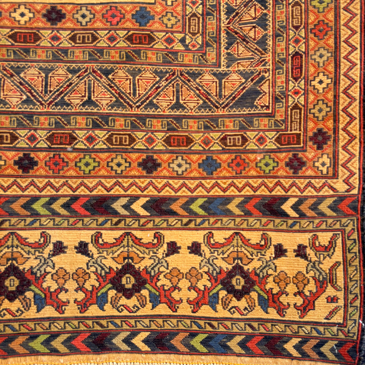 Amber Maliky, one-of-a-kind Afghan rug — detail