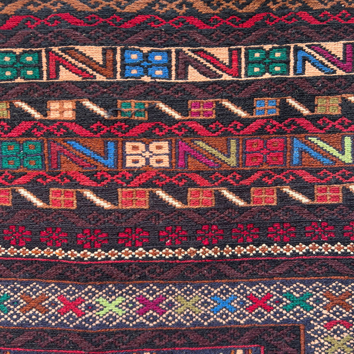 Indigo Maliky, one-of-a-kind Afghan rug — additional view