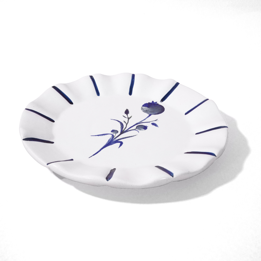 Blueberry Bloom Dessert Plate