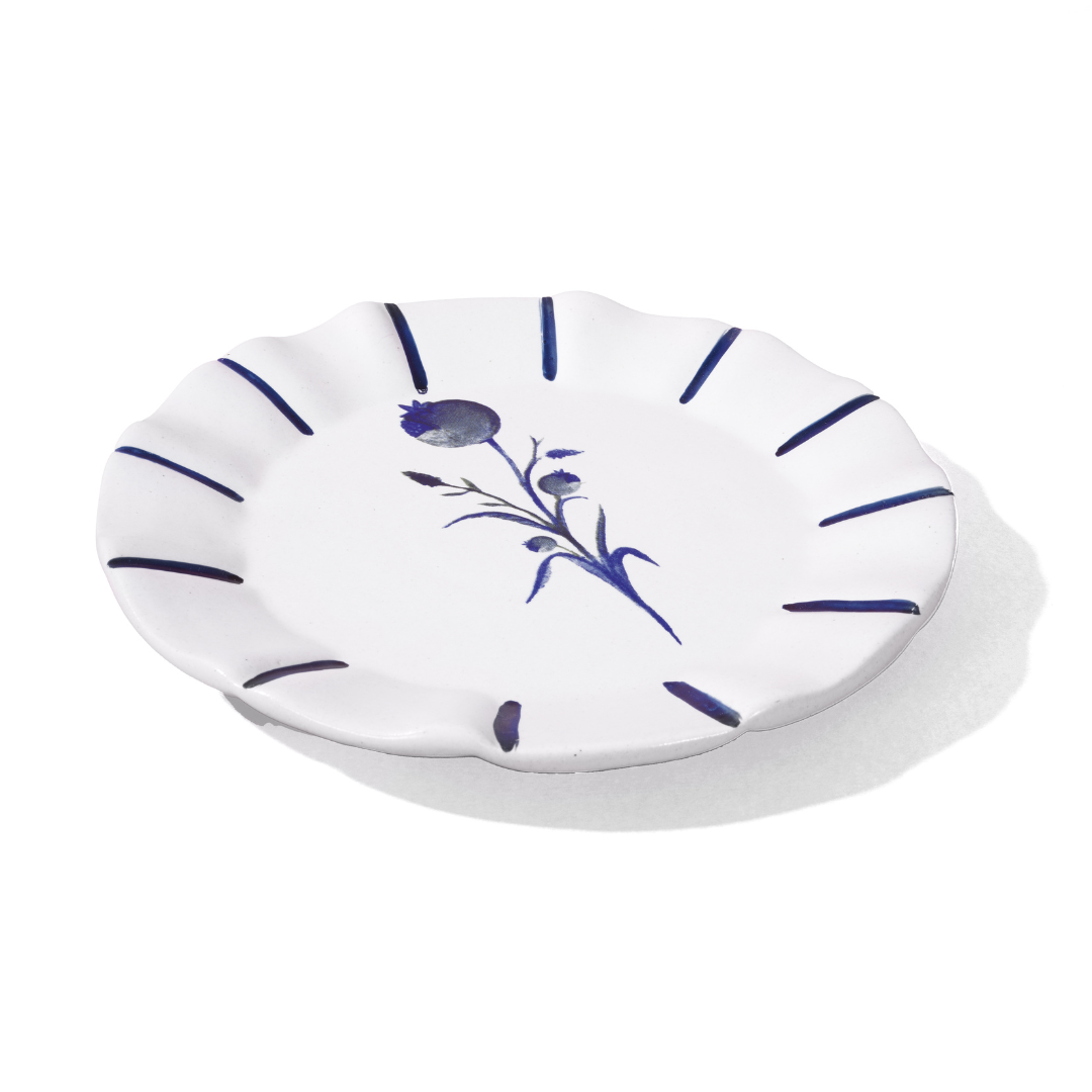 Blueberry Bloom Dessert Plate