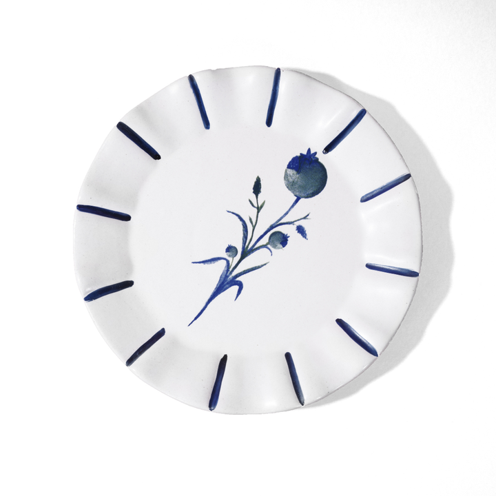 Blueberry Bloom Dessert Plate