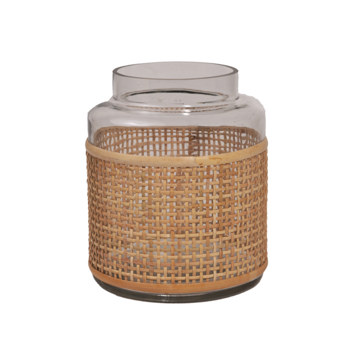 Boho Bloom Rattan Vase