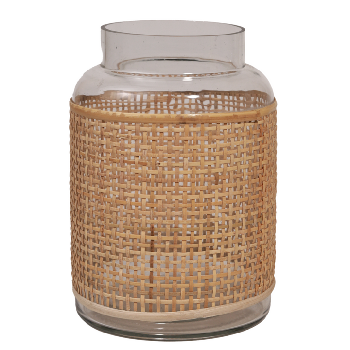 Boho Bloom Rattan Vase