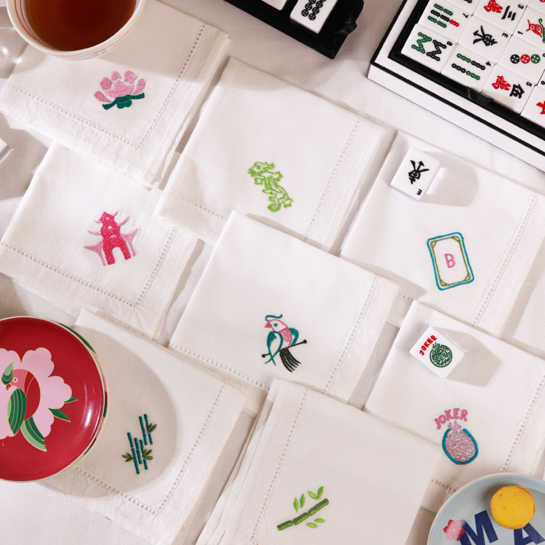 Mahjong. Please! - Tea Napkin