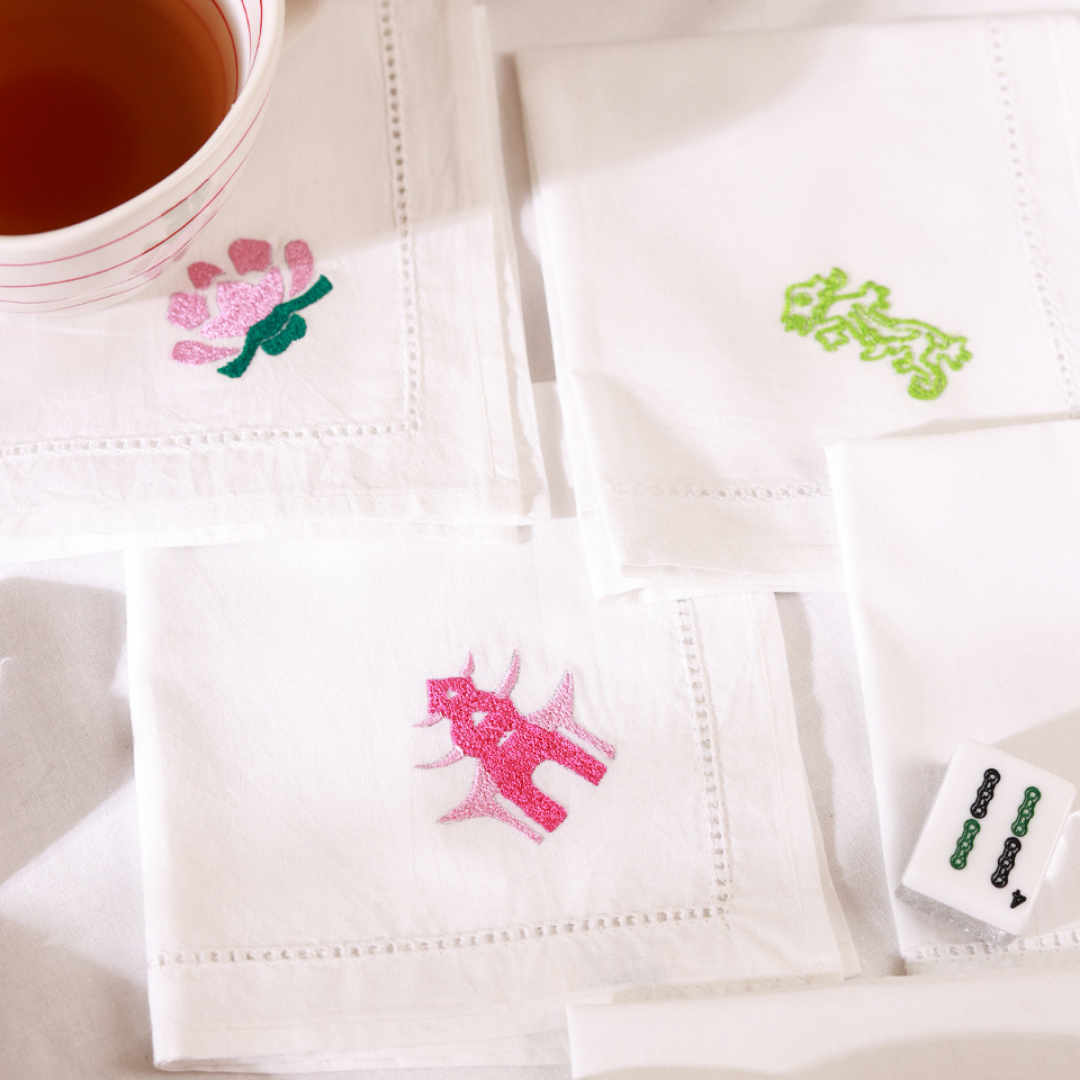 Mahjong. Please! - Tea Napkin