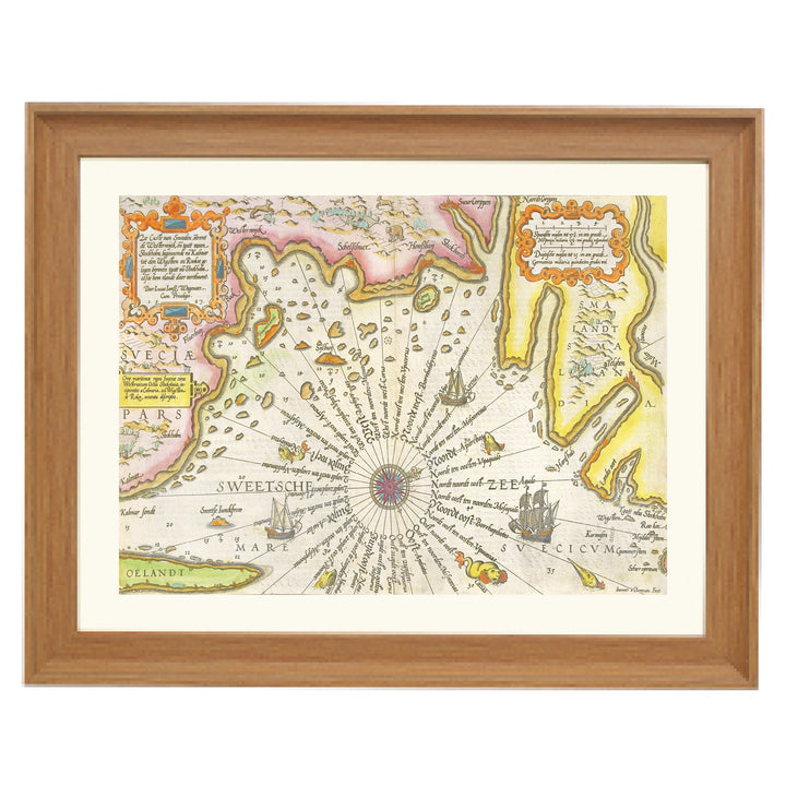 Map of the Coast of Sweden between Kalmar and Stockholm Art Print