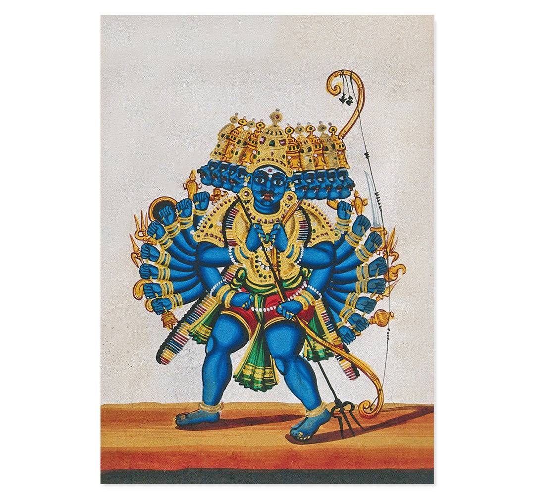 Ravana, the ten headed demon god Art Print