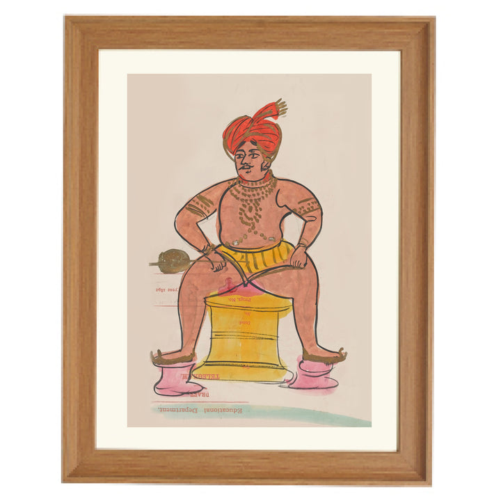 a wrestler, seated Art Print