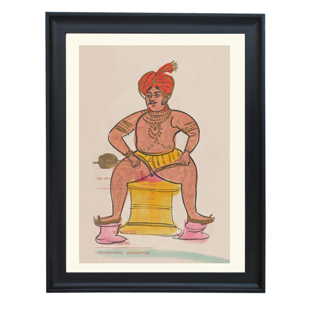 a wrestler, seated Art Print