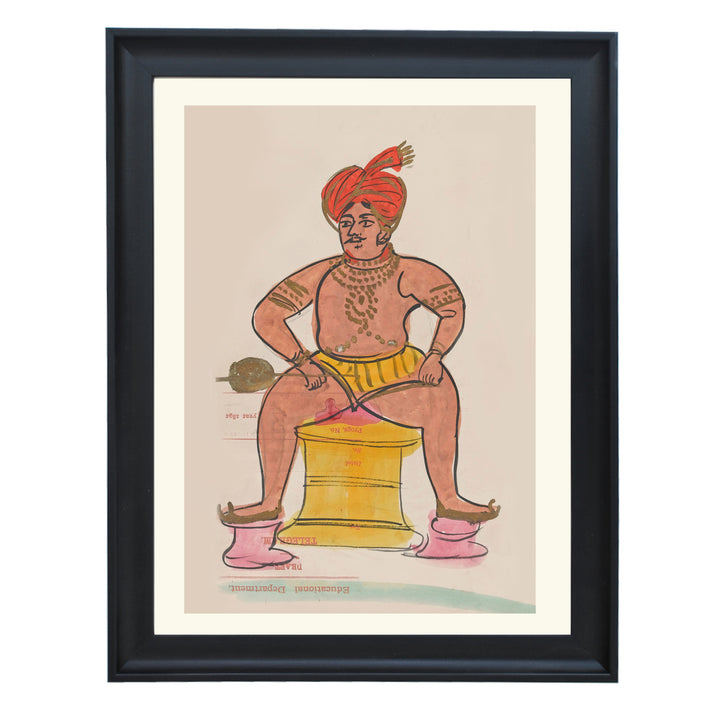 a wrestler, seated Art Print