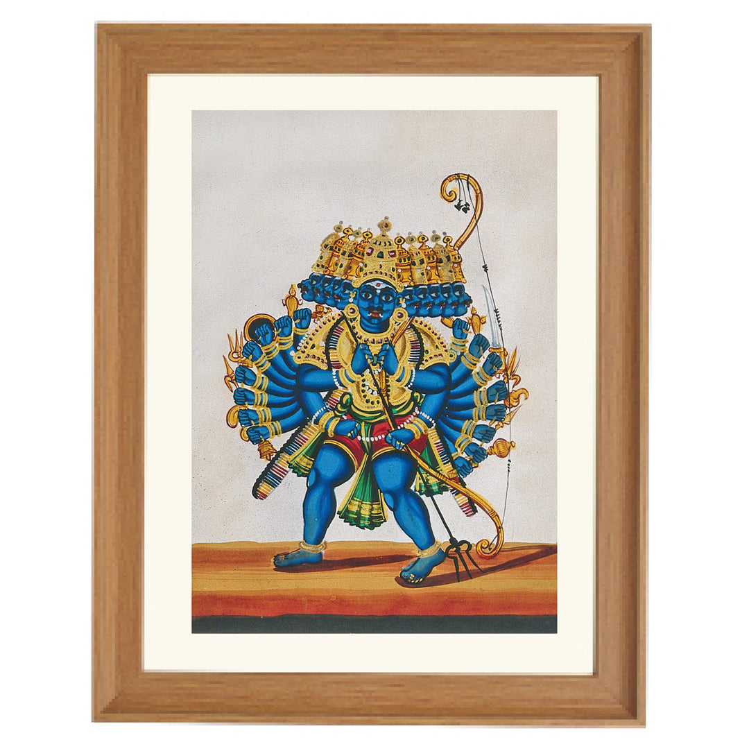 Ravana, the ten headed demon god Art Print