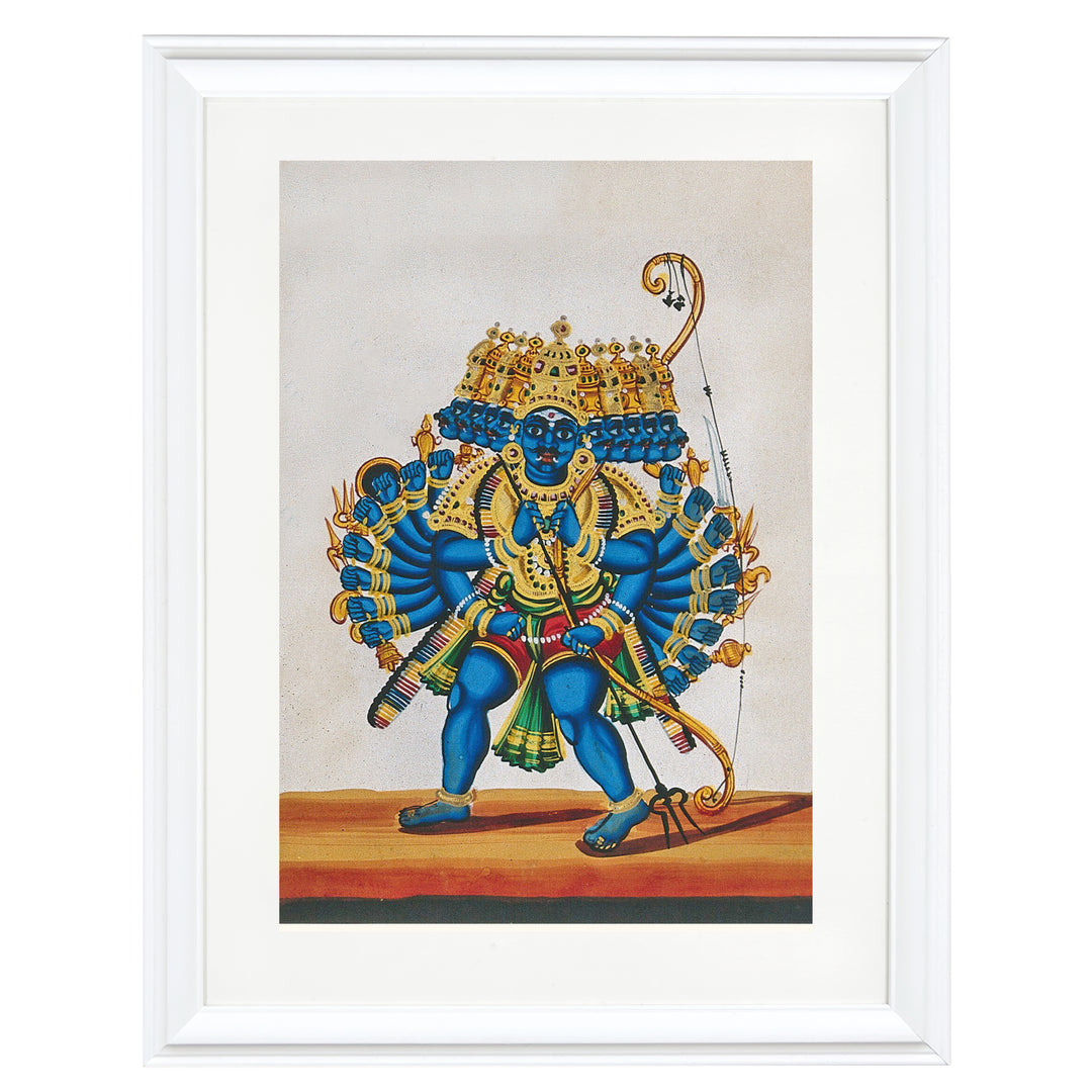 Ravana, the ten headed demon god Art Print