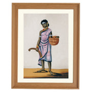 A hunter's wife holding a basket Art Print