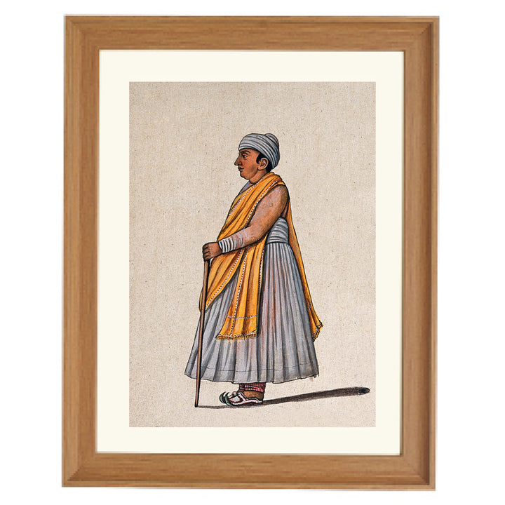 A Lucknow courtier holding a walking stick Art Print