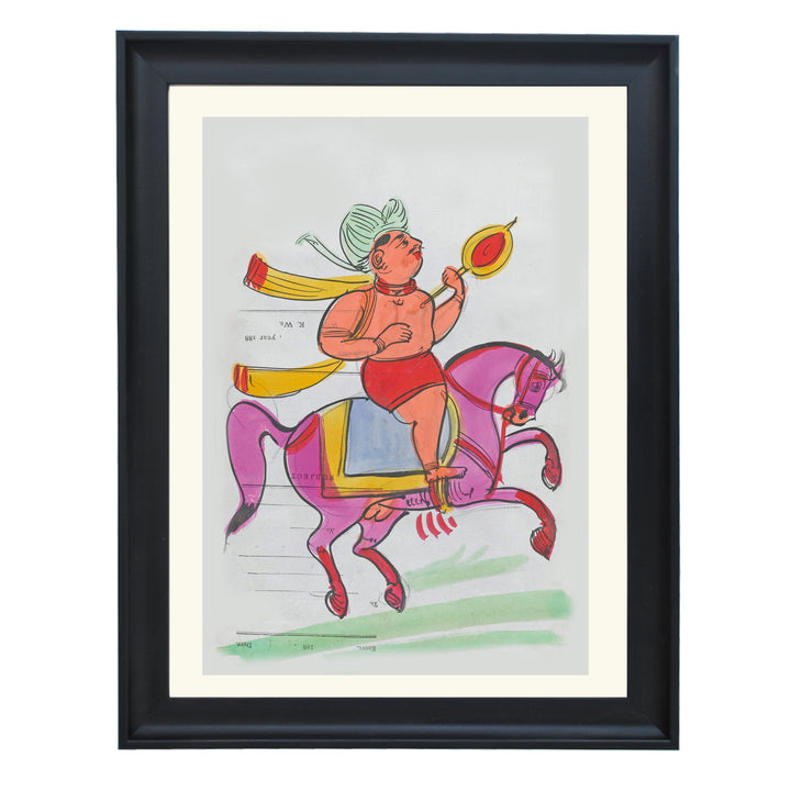 Sikh horseback rider Art Print