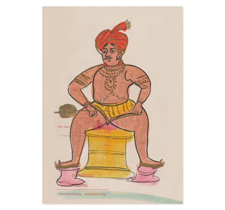 a wrestler, seated Art Print