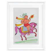 Sikh horseback rider Art Print