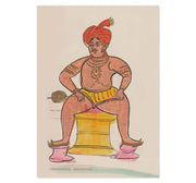 a wrestler, seated Art Print