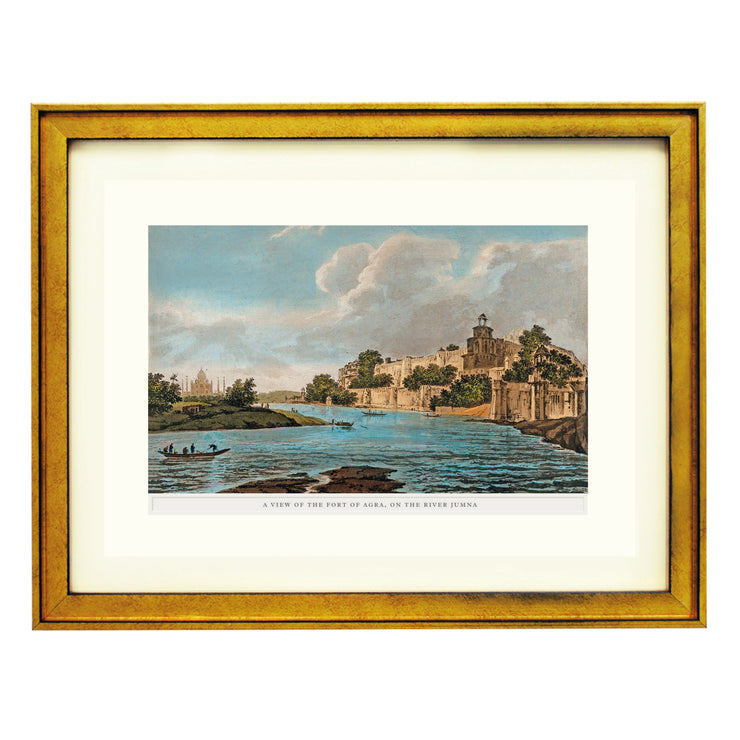 Fort at Agra, seen from the river Yamuna Art Print