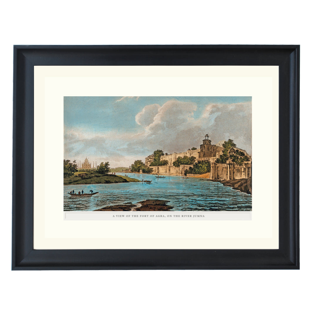 Fort at Agra, seen from the river Yamuna Art Print