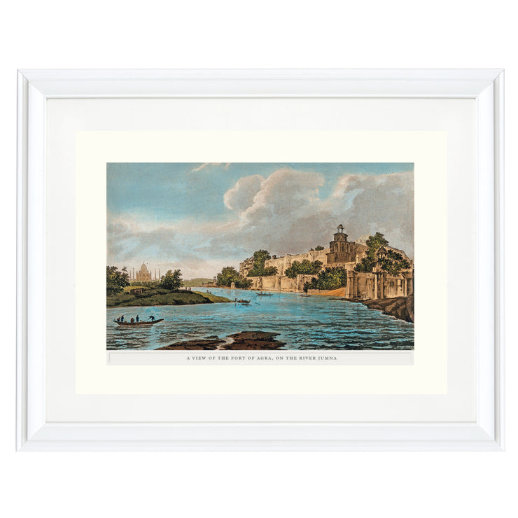 Fort at Agra, seen from the river Yamuna Art Print