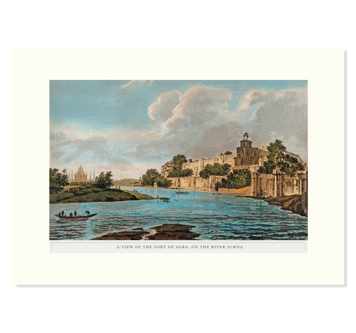 Fort at Agra, seen from the river Yamuna Art Print