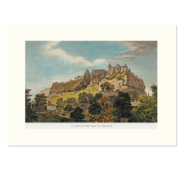 A View of the Fort of Gwalior Art Print