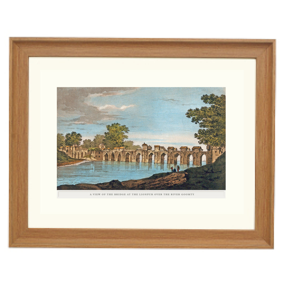 View of a Bridge over the river Gomati Art Print