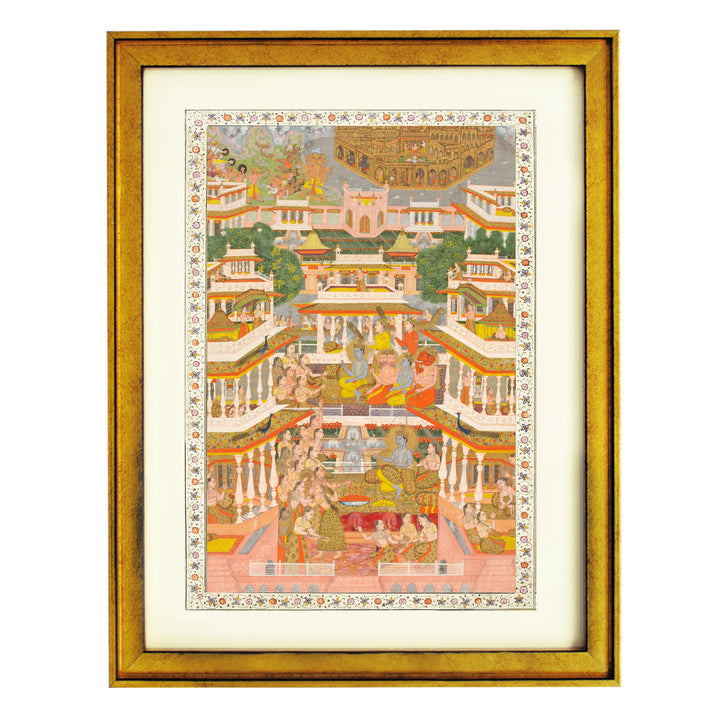 Tiered Court Scene, c. 1735. Chitarman II (Indian, c. 1680–с. 1750) Art Print