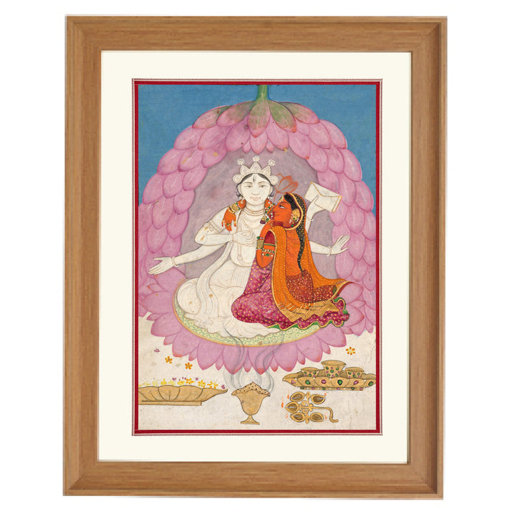 Divine Couple in Lotus Blossom Art Print