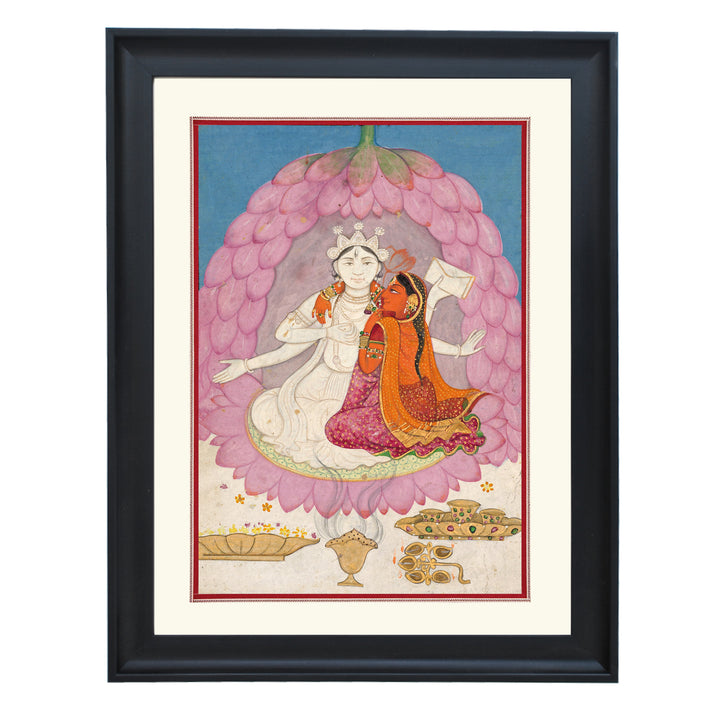 Divine Couple in Lotus Blossom Art Print