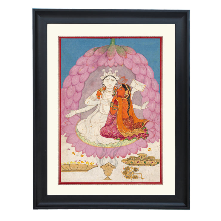 Divine Couple in Lotus Blossom Art Print