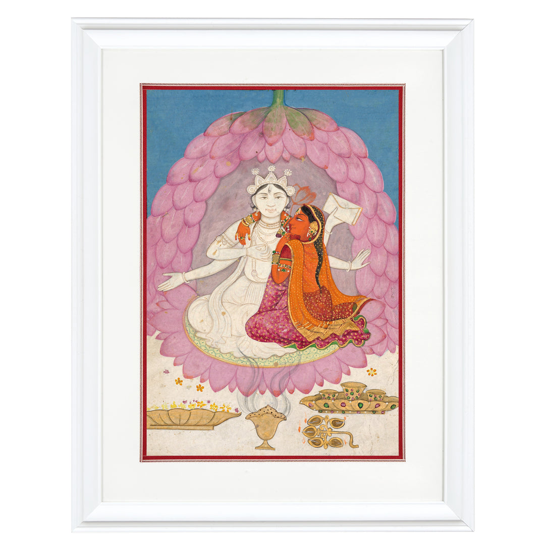 Divine Couple in Lotus Blossom Art Print