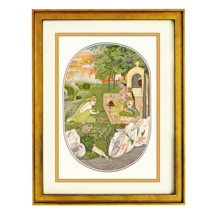 Rama, Sita, and Lakshmana in the Forest Art Print