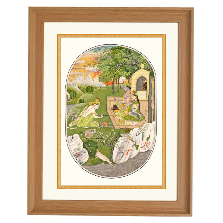 Rama, Sita, and Lakshmana in the Forest Art Print