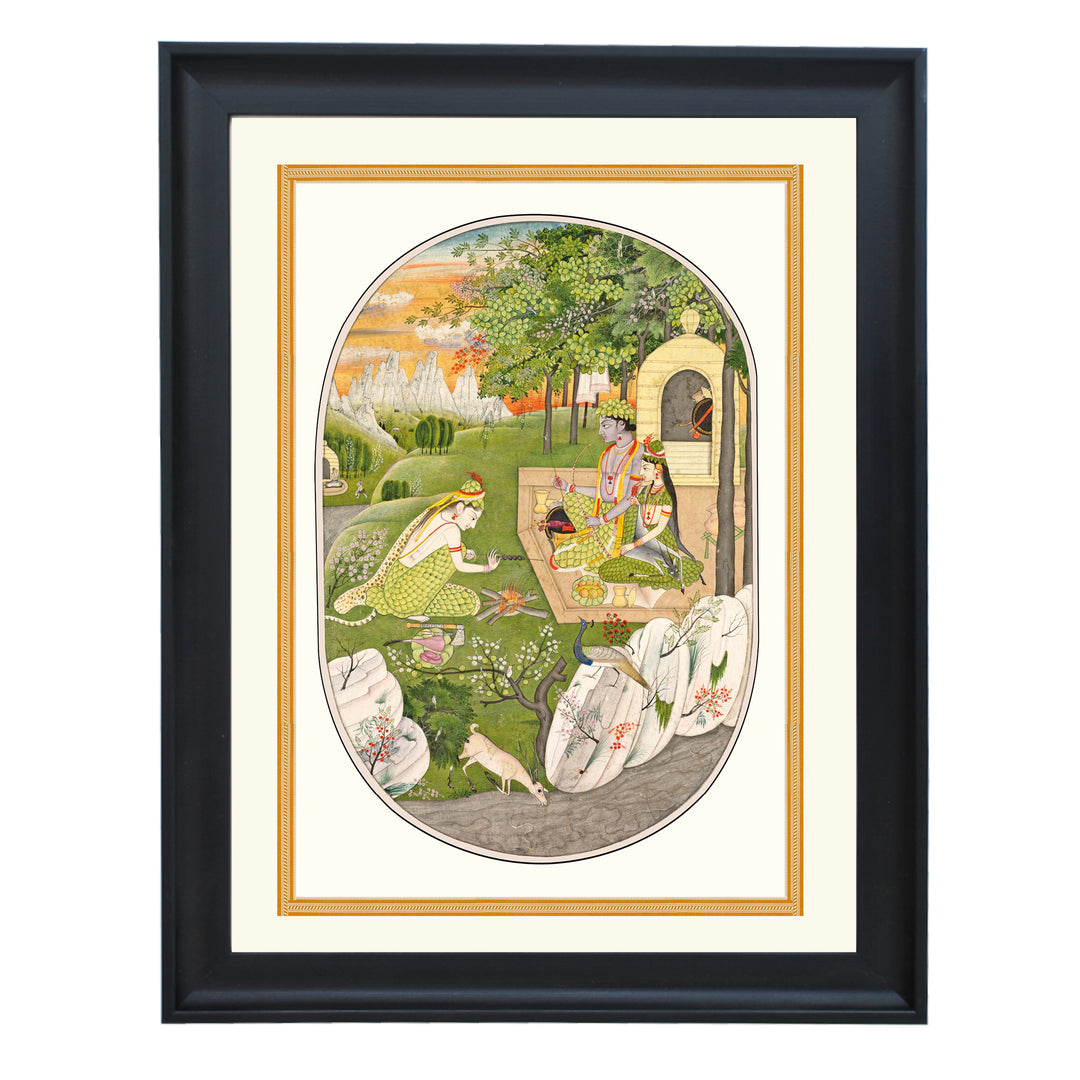 Rama, Sita, and Lakshmana in the Forest Art Print