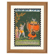 Rama and Lakshmana Fighting Ravana Art Print