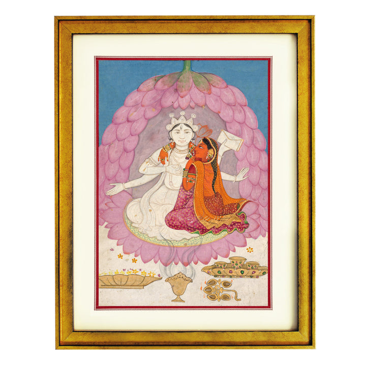 Divine Couple in Lotus Blossom Art Print